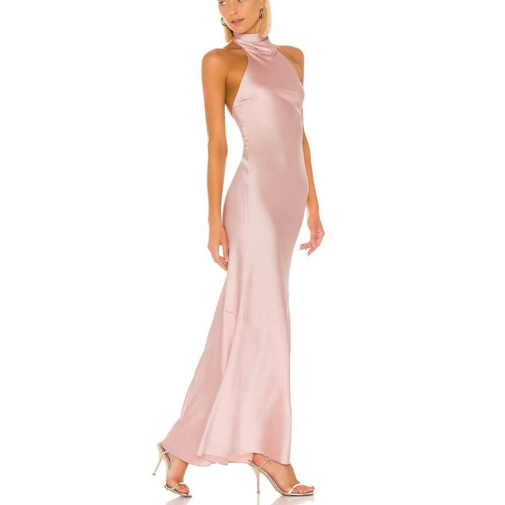 Revolve Lovers and Friends pink satin long dress - XS